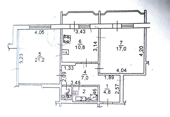 Продам двухкомнатную (2-комн.) квартиру, Достоевского ул, 74, Липецк г