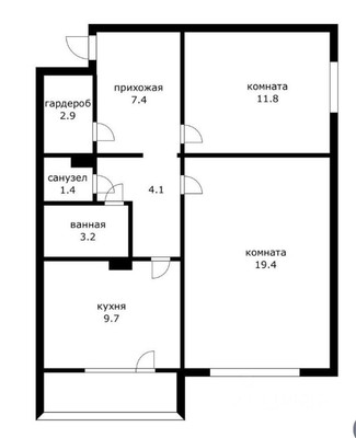 Продам двухкомнатную (2-комн.) квартиру, им. Репина проезд, 40, Краснодар г