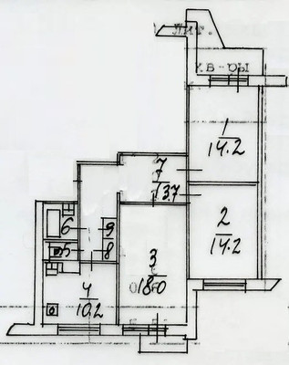 Продам трехкомнатную (3-комн.) квартиру, 3-е почтовое отделение ул, 7, Люберцы г