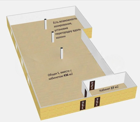 Сдам коммерческое помещение 436 м2, Затонская ул, 18/1, Красноярск г