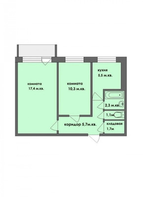 Продам двухкомнатную (2-комн.) квартиру, Сивкова ул, 3, Пермь г