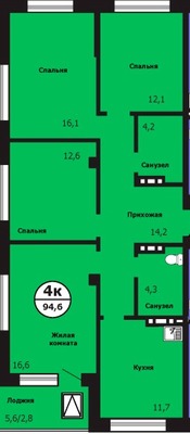 Продам многокомнатную квартиру, Лесников ул, 59, Красноярск г
