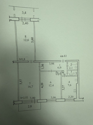 Продам двухкомнатную (2-комн.) квартиру, Водонасосная ул, 66, Комсомольск-на-Амуре г