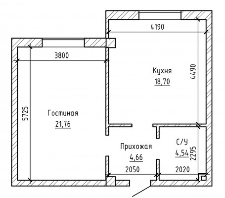 Продам однокомнатную (1-комн.) квартиру, Налоева ул, 10, Нальчик г