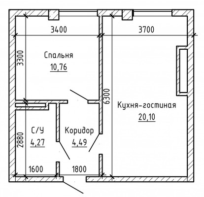 Продам однокомнатную (1-комн.) квартиру, Байсултанова ул, 16, Нальчик г