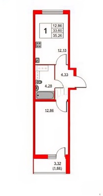 Продам однокомнатную (1-комн.) квартиру, Русановская ул, 20к3, Санкт-Петербург г