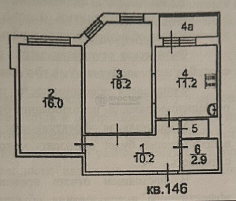 Продам двухкомнатную (2-комн.) квартиру, Александры Монаховой ул, 6, Коммунарка п