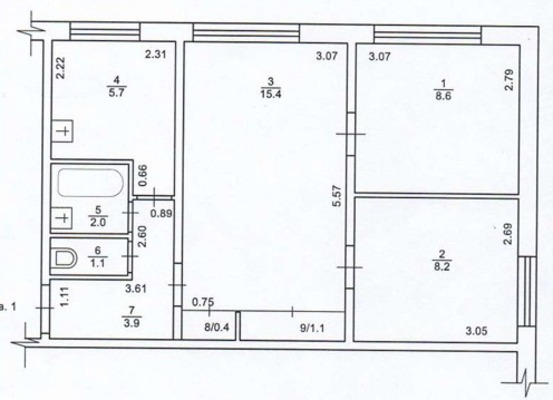 Продам трехкомнатную (3-комн.) квартиру, Антона Петрова ул, 222, Барнаул г