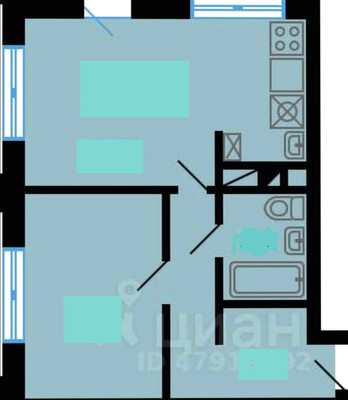 Продам однокомнатную (1-комн.) квартиру, 5-ый квартал (Южные горки мкр) ул, 1, Мещерино п