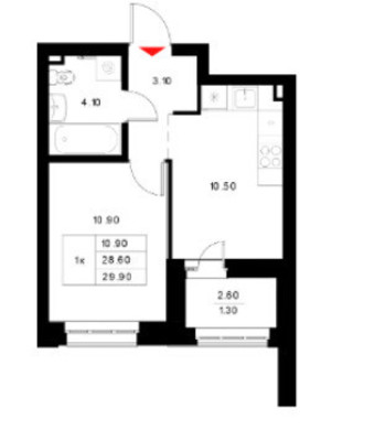 Продам однокомнатную (1-комн.) квартиру (долевое), Техническая ул, 21б, Казань г
