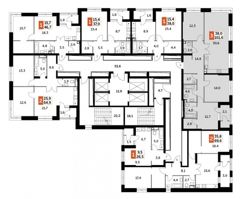Продам трехкомнатную (3-комн.) квартиру, Строительный проезд, 9к1, Москва г
