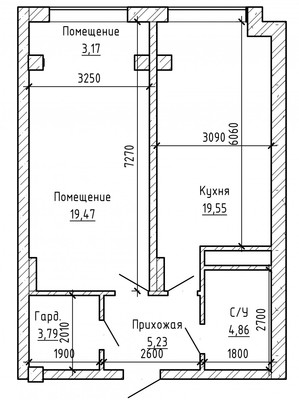 Продам однокомнатную (1-комн.) квартиру, Тарчокова ул, 58кв, Нальчик г
