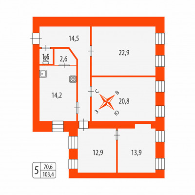 Продам 2-комн. в 4-комн. квартире, Марата ул, 70А, Санкт-Петербург г