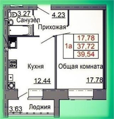 Продам однокомнатную (1-комн.) квартиру, Ленина ул, 9а, Медведево пгт