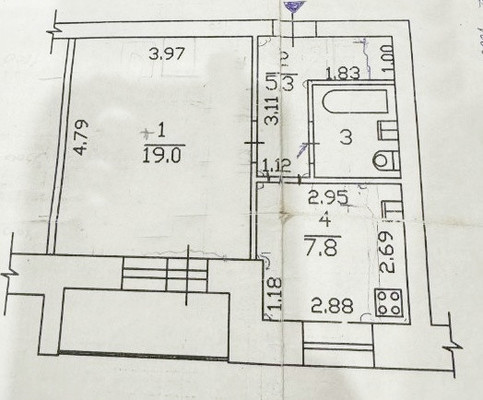 Продам однокомнатную (1-комн.) квартиру, Чапаева ул, 21, Казань г
