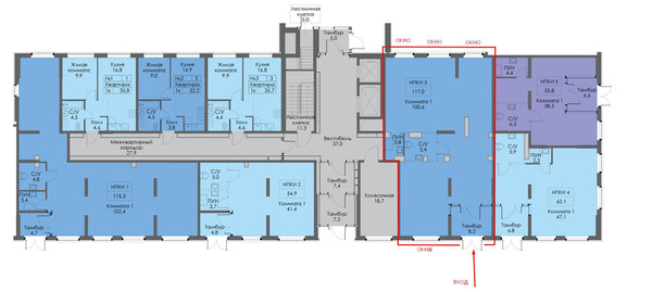 Сдам коммерческое помещение 117 м2, Анаса Тазетдинова ул, 7к7, Казань г