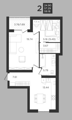 Продам двухкомнатную (2-комн.) квартиру (долевое), Васильковая ул, 10, Малое Васильково п