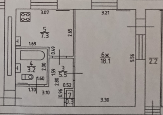 Продам однокомнатную (1-комн.) квартиру, Космонавта Леонова ул, 16, Калининград г