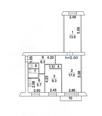 Продам трехкомнатную (3-комн.) квартиру, Пионерская ул, 13, Томилино рп