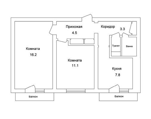 Продам двухкомнатную (2-комн.) квартиру, Северная ул, 41, Ковригино д