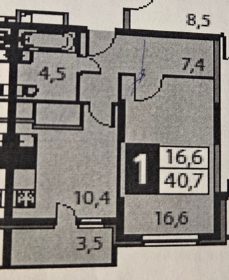 Продам однокомнатную (1-комн.) квартиру, Сколковская ул, 3В, Одинцово г