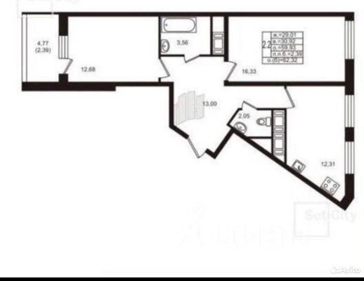 Сдам двухкомнатную (2-комн.) квартиру, Шувалова ул, 11, Мурино п