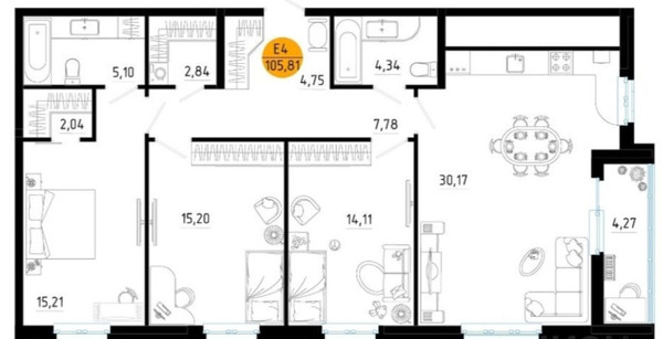 Продам трехкомнатную (3-комн.) квартиру, Земнухова ул, 3, Рязань г