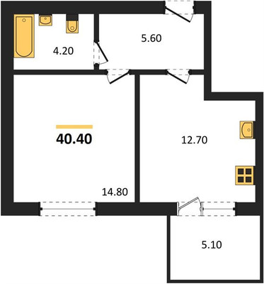 Продам однокомнатную (1-комн.) квартиру, Таганрогская ул, 5к1, Калининград г