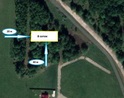 Продам участок 8 соток, Фермерское хоз., Ивачково д, 0 км от города