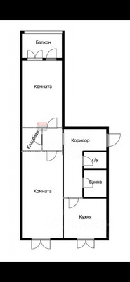 Продам двухкомнатную (2-комн.) квартиру, Мехзавода п, 22к1, Рязань г