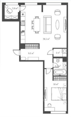 Продам двухкомнатную (2-комн.) квартиру, Шелепихинская наб, 40к3, Москва г