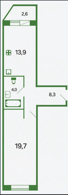 Продам однокомнатную (1-комн.) квартиру, Шоссе в Лаврики ул, 83, Мурино п