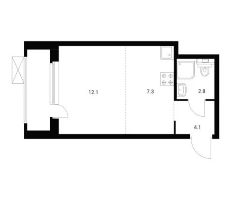 Продам однокомнатную (1-комн.) квартиру, Суздальское ш, 30к2 стр 1, Санкт-Петербург г