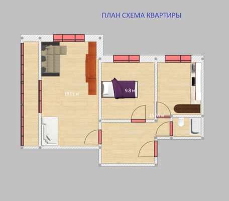 Продам двухкомнатную (2-комн.) квартиру, Подольская ул, 16ка, Северово д