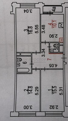 Продам трехкомнатную (3-комн.) квартиру, Гжатская ул, 5к7, Москва г