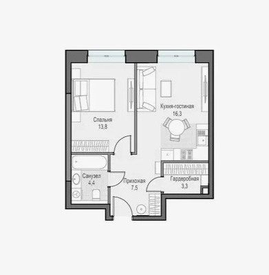 Продам двухкомнатную (2-комн.) квартиру, Академика Королева ул, 21, Москва г