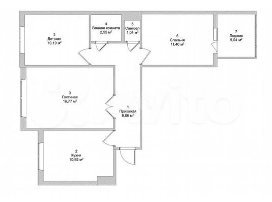 Продам трехкомнатную (3-комн.) квартиру, Карамзина ул, 25, Новороссийск г