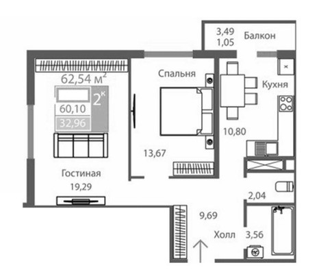 Продам двухкомнатную (2-комн.) квартиру, Никанорова ул, 4, Симферополь г