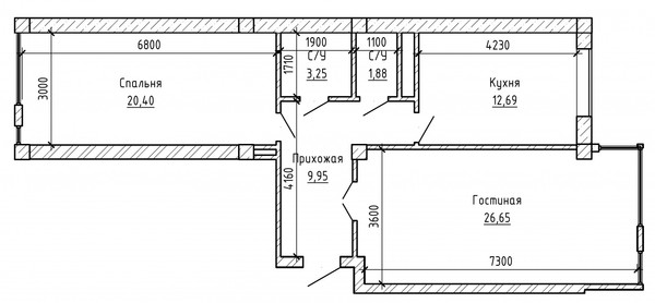 Продам однокомнатную (1-комн.) квартиру, Тлостанова ул, 20, Нальчик г