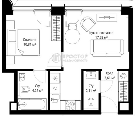 Продам однокомнатную (1-комн.) квартиру (долевое), Волоколамское ш, 97, Москва г