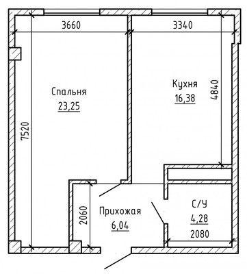 Продам однокомнатную (1-комн.) квартиру, Тлостанова ул, 33, Нальчик г