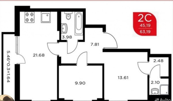 Продам трехкомнатную (3-комн.) квартиру, Конгрессная ул, 21, Краснодар г