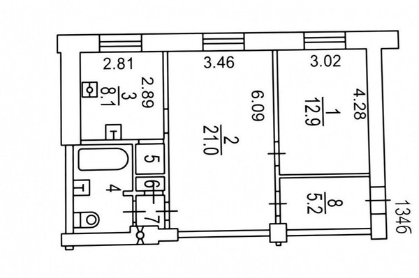 Продам двухкомнатную (2-комн.) квартиру, Маршала Новикова ул, 2к2, Москва г