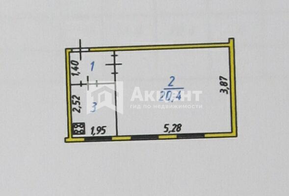 Продам однокомнатную (1-комн.) квартиру, 2-я Плесская ул, 3, Иваново г