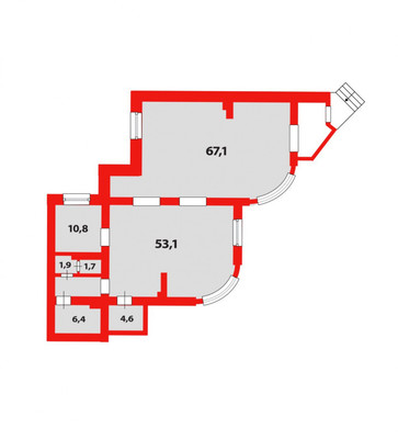 Продам коммерческое помещение 150 м2, Луначарского пр-кт, 13ак1, Санкт-Петербург г