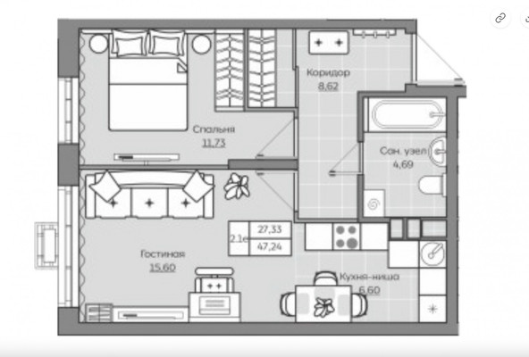 Продам двухкомнатную (2-комн.) квартиру, Ярышлар ул, 8, Казань г