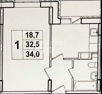 Сдам однокомнатную (1-комн.) квартиру, Устье С и Ко снт, 5, Дубна г