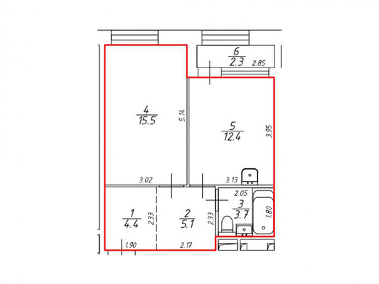 Сдам однокомнатную (1-комн.) квартиру, Новоалексеевская ул, 16, Москва г