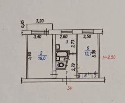 Продам двухкомнатную (2-комн.) квартиру, Климасенко (Заводской р-н) ул, 5к4, Новокузнецк г