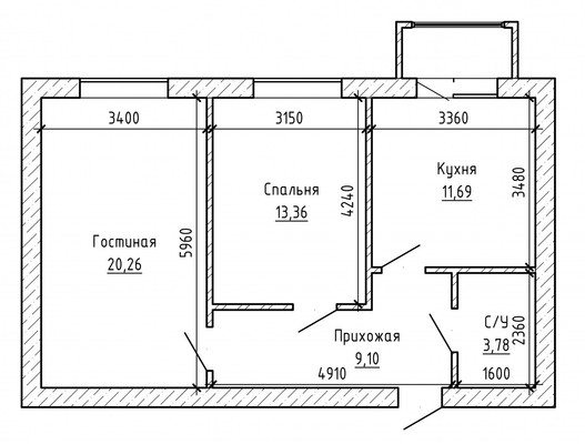 Продам двухкомнатную (2-комн.) квартиру, им Шикова А.Х. пер, 4кА, Шалушка с